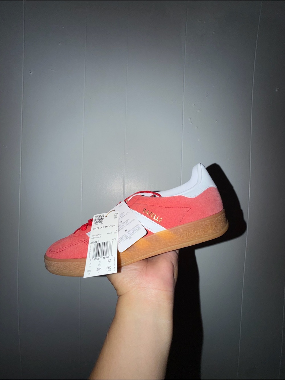 Men adidas Gazelle Red Suede Size 8.5